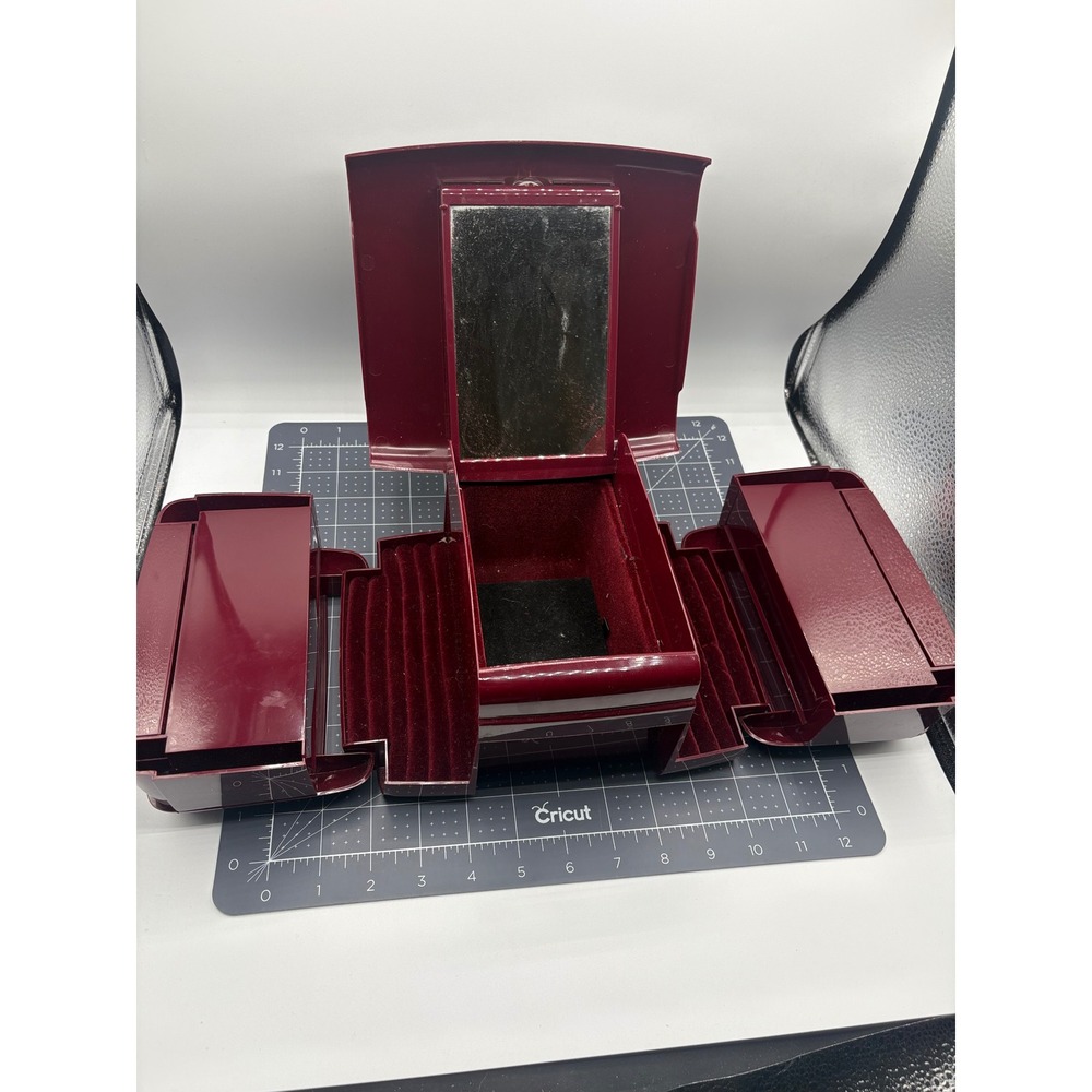 Jewelry Storage Box Organizer in Deep Burgundy - Picture 2 of 7